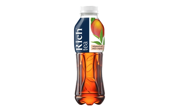 Чай Rich черный, персик 0.5 л